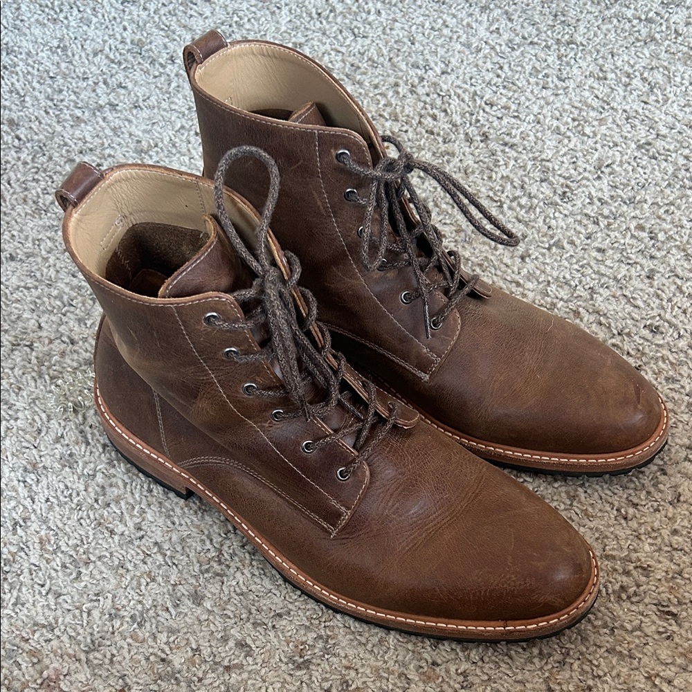 Nisolo Martin All Weather Leather Lace Up Boots